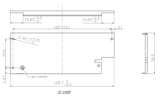 3u10hp开孔空面板